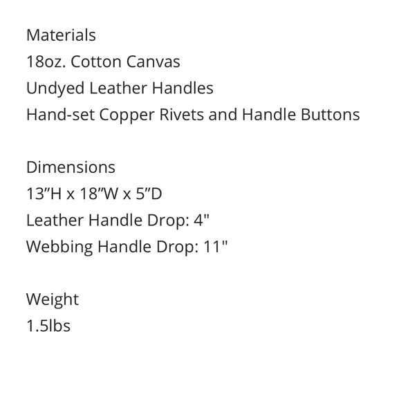 NWT Immodest Cotton Indigo canvas construction tote - Picture 10 of 10